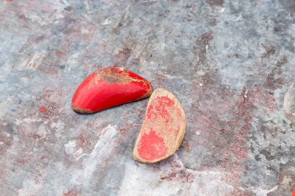 Un conjunto de bloque de jiaobei vintage tradicional, herramienta para tao chino — Foto de Stock