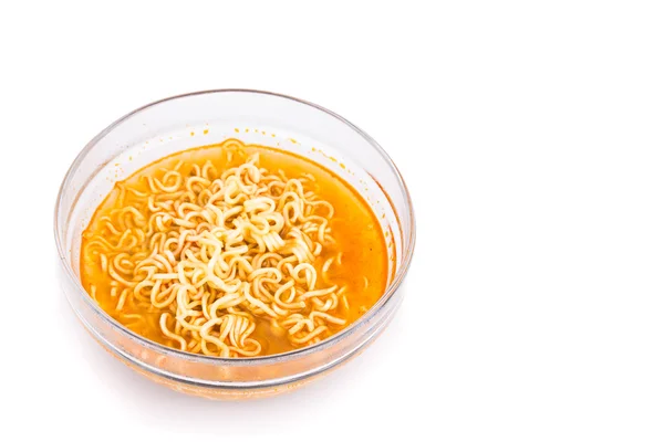 Mangkuk nyaman tapi tidak sehat mie instan dengan rasa sup natrium — Stok Foto