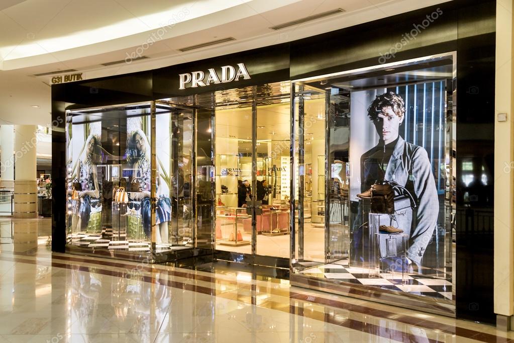 KUALA LUMPUR, MALAYSIA, May 20, 2016:  Prada boutique at KLCC, Kuala Lumpur.  Prada S.p.A. is an Italian luxury fashion house founded in 1913 by Mario Prada.
