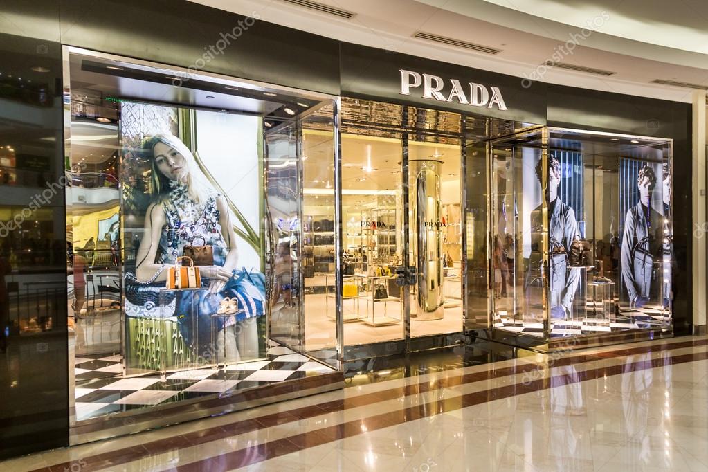 KUALA LUMPUR, MALAYSIA, May 20, 2016:  Prada boutique at KLCC, Kuala Lumpur.  Prada S.p.A. is an Italian luxury fashion house founded in 1913 by Mario Prada.