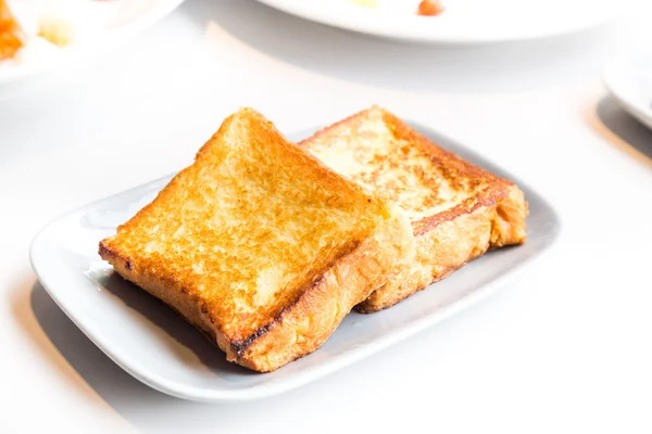 Enkla franska toast bröd frukost — Stockfoto
