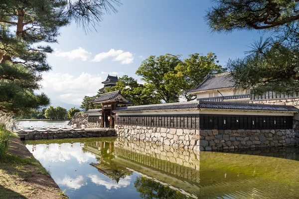 Kasteel van Matsumoto tegen blauwe hemel in de zomer — Stockfoto