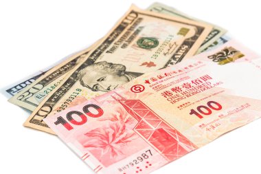 Hong Kong para birimi Not bize doları karşısında, yakın çekim