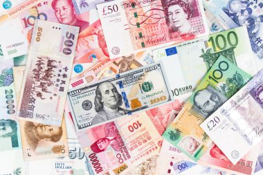 Bize dolar büyük para birimi not yığını ile