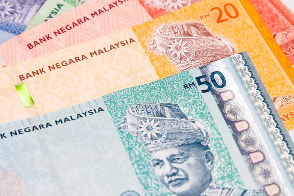 クローズ アップのマレーシア リンギット紙幣 — ストック写真