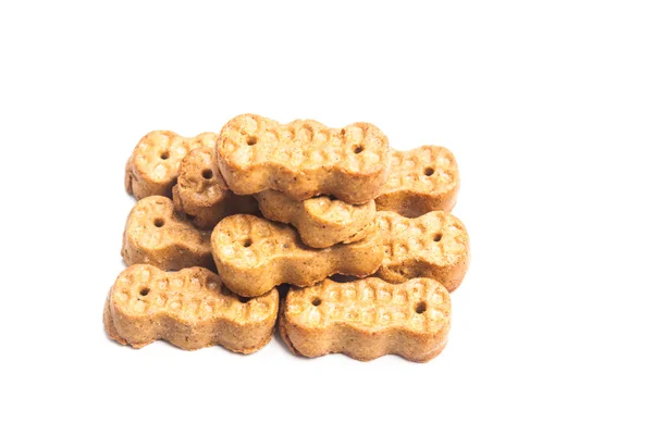 Biscotto all'arachide isolato in bianco — Foto Stock