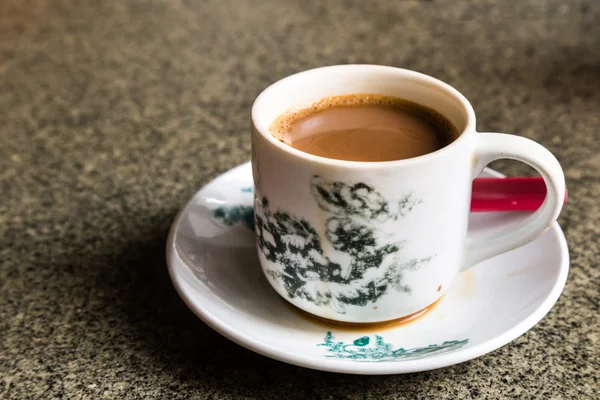 Tradicional oriental chino café en taza vintage — Foto de Stock