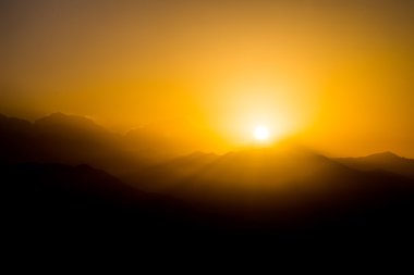 Gündoğumu ilerleme Annapurna Himalaya aralığında, Nepal serisi