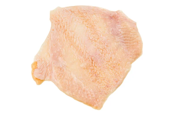 Piel de pollo holgada retirada de la carne de pechuga —  Fotos de Stock