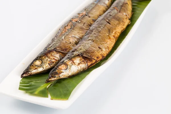 Grillad Sanma fisk, en populär delikatess bland japanska — Stockfoto