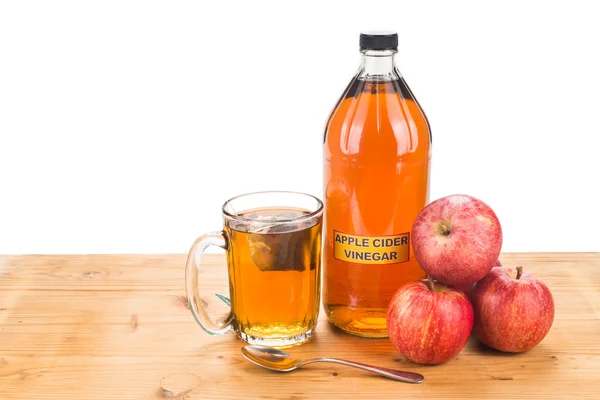 Apple cider vinegar with brewed tea, natural remedies and cures