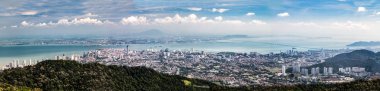 Aerial panorama cityscape of Georgetown, capital of Penang state clipart
