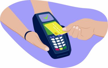 Banka terminalinin yanında ödeme