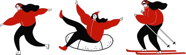 Kız tüpe biniyor, kayıyor ve kayıyor.