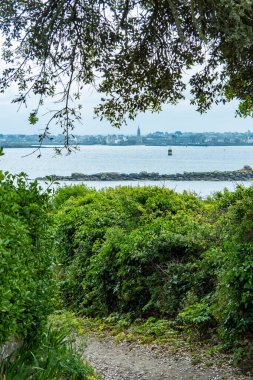 Batz bahçesinden Roscoff 'a, Bretagne, Fransa.