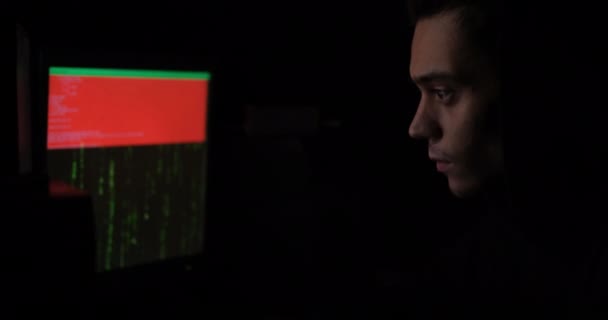 Hacker é terminado com sucesso hacking — Vídeo de Stock