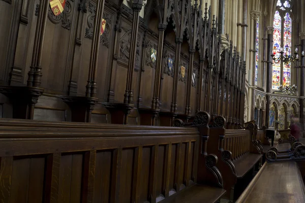 Kyrka choir bås — Stockfoto