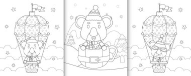 Sevimli koala noel karakterleriyle boyama kitabı