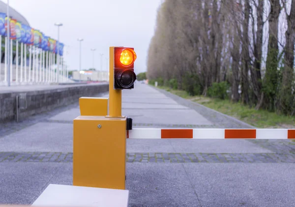 Route rouge fermée Images De Stock Libres De Droits