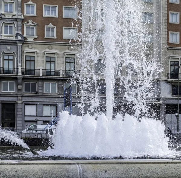 Madrid fontány ráno — Stock fotografie