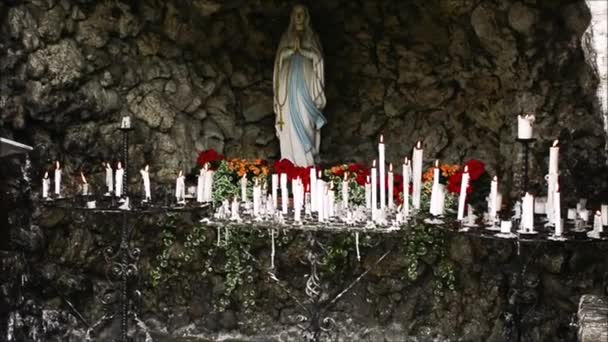 Quintal interno de uma linda igreja na Baviera, Alemanha — Vídeo de Stock