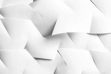 Kağıttan yapılmış yaratıcı resim, beyaz arkaplan