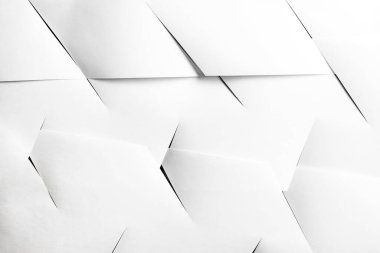 Kağıttan yapılmış yaratıcı resim, beyaz arkaplan