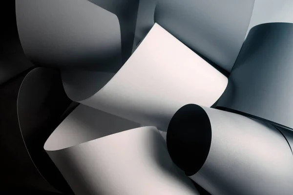 Kağıttan, kavramsal mimariden oluşan yaratıcı görüntü