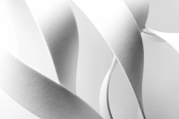 Composición Abstracta Con Elementos Blancos Ondulados Fondo Granulado — Foto de Stock
