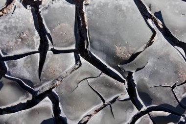 Kırık gri kuru çamur dokusu