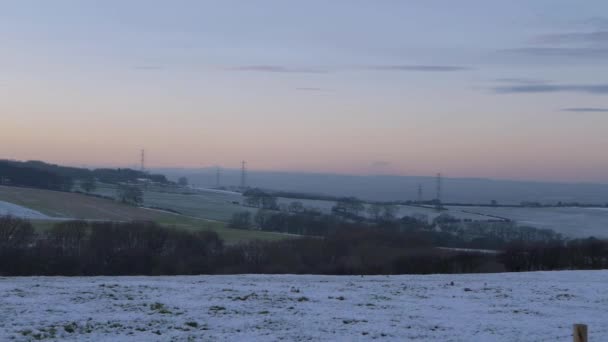 Yorkshire landschap van landbouwgrond in Engeland — Stockvideo