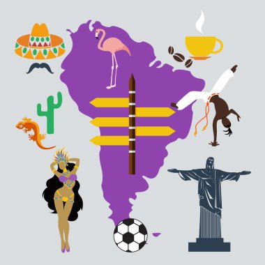 Vector south america travel. clipart