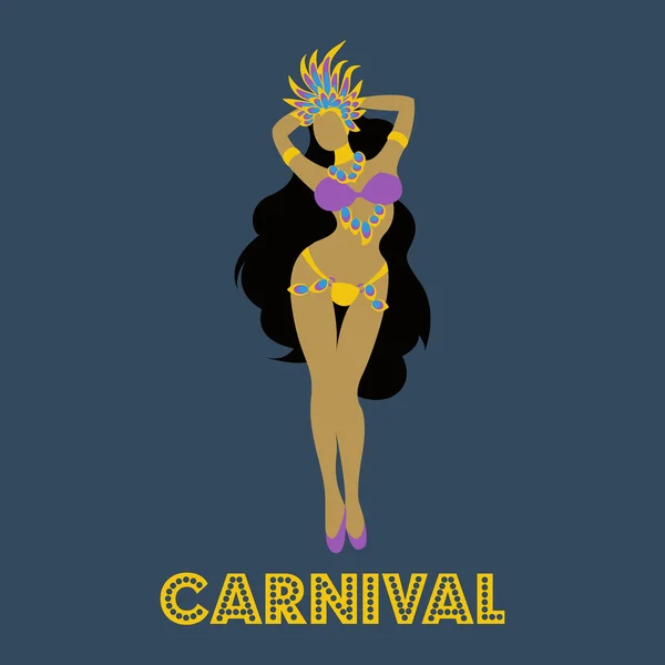 Fiesta de samba de carnaval vectorial — Vector de stock