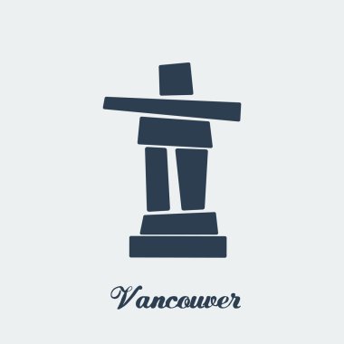 Vector Inukshuk Vancouver clipart