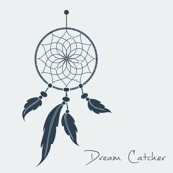 Vector dream catcher zwart — Stockvector