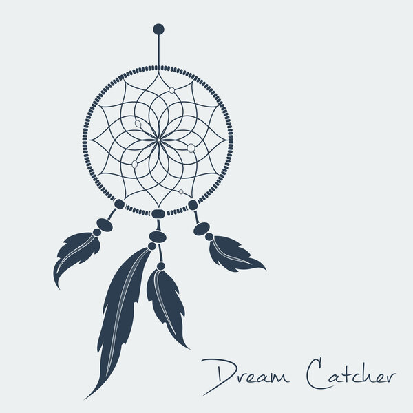 vector dream catcher black