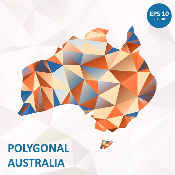 Vector poligonal Australia — Stock Vector