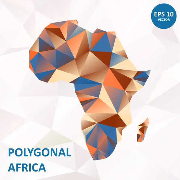 Vector poligonal Africa — Stock Vector