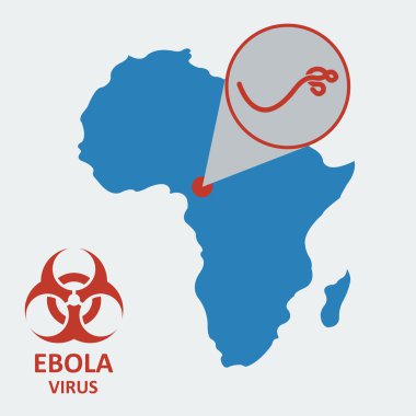 Vektör Afrika ve ebola virüsü