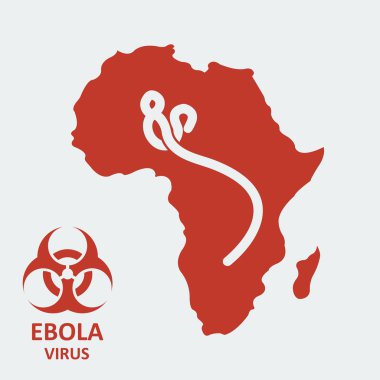 Vektör Afrika ve ebola virüsü