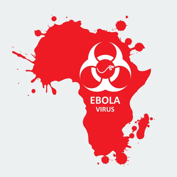 Vector africa and ebola virus — Stock Vector
