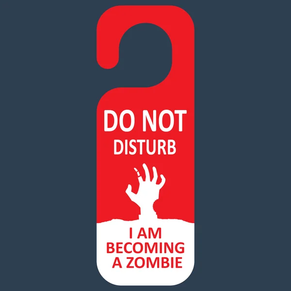 Vector label niet storen. Zombie. — Stockvector