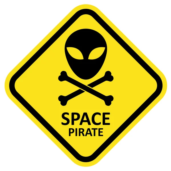 Vector sign space pirate. — Stock Vector