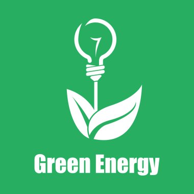 Vektör yeşil enerji. Geleceğin teknolojileri. Düz renk eps1