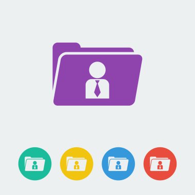 Klasör adam daire Icons set