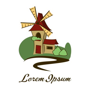 Çizgi film Rüzgar değirmeni.