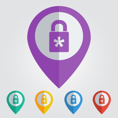 İğne Lock şifre simgeler renk