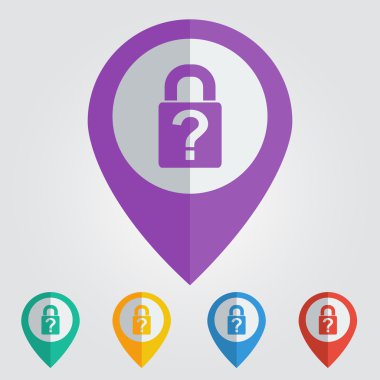 İğne Lock soru simgeler renk