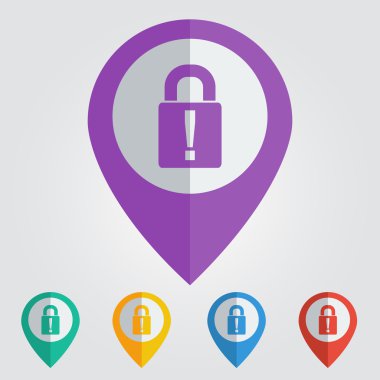 İğne Lock poser simgeler renk