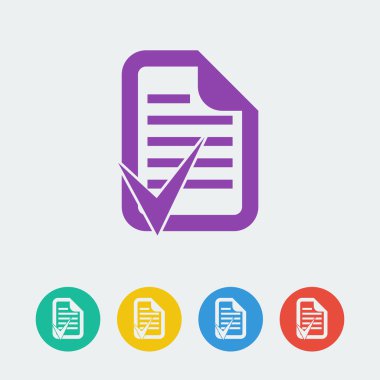 Belge kabul daire Icons set